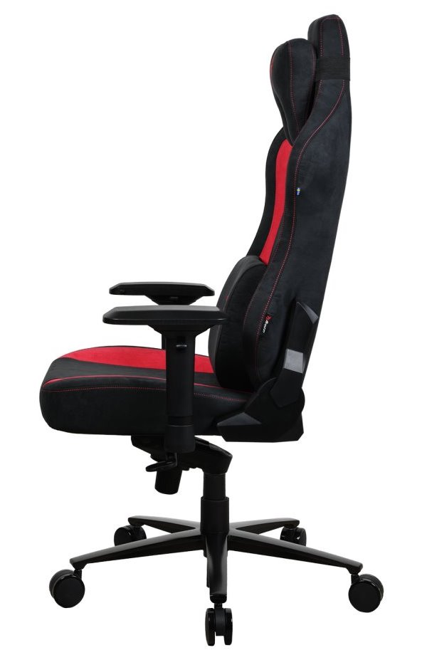 Herné kreslo AROZZI VERNAZZA Supersoft Red/ látkový povrch/ čierna červená