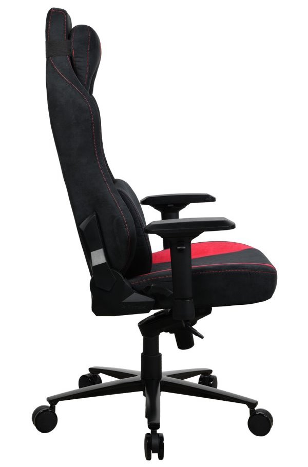Herné kreslo AROZZI VERNAZZA Supersoft Red/ látkový povrch/ čierna červená
