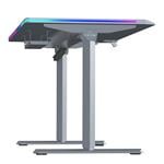 Herný stôl ULTRADESK QUEST, 140x70cm, 72-120cm, sivý