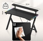 Hero 1.9 RGB gaming desk 120 cm