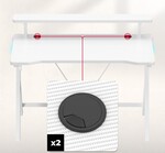 Hero 1.9 RGB White 120 cm gaming desk