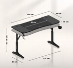Hero 3.6 gaming desk Black