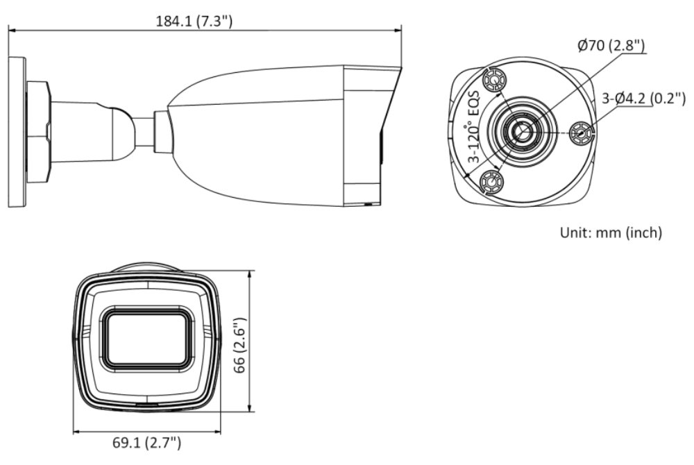 HiLook Powered by HIKVISION/ IPC-B140HA-LU/ Bullet/ 4Mpix/ 2.8mm/ Smart Hybrid Light/ MD2.0/ H.265+/ IP67/ IR 30m