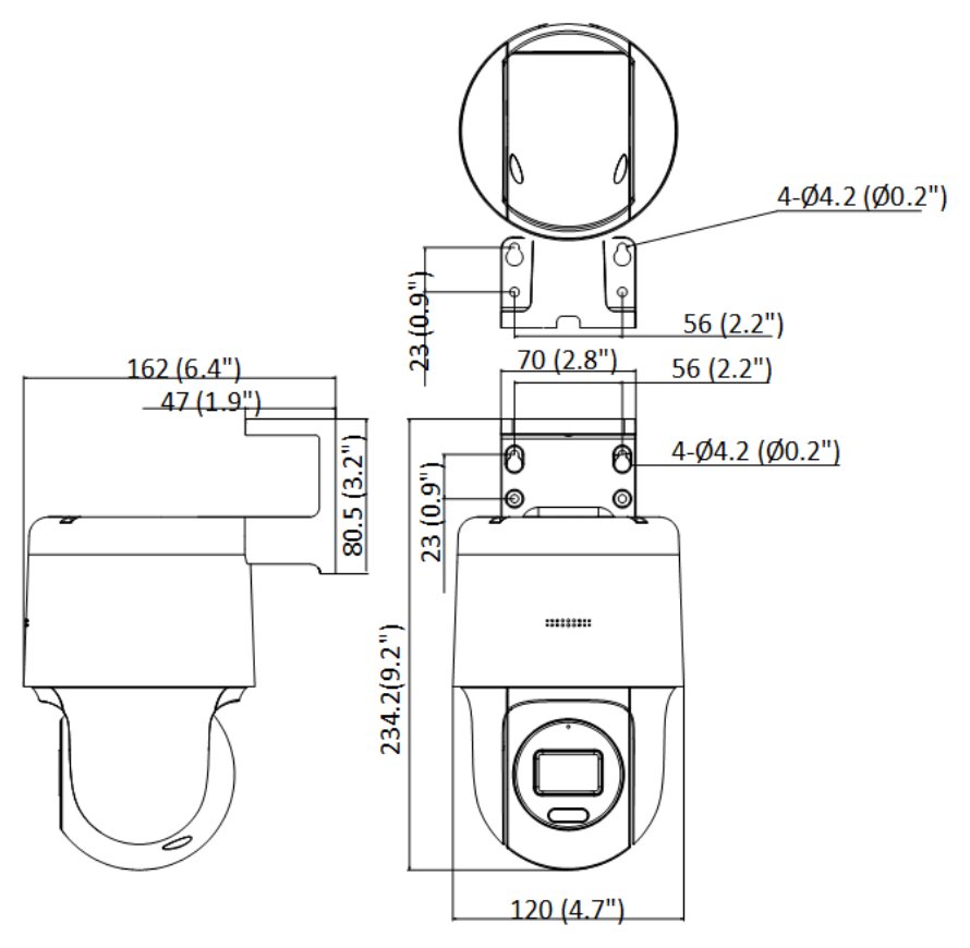 HiLook Powered by HIKVISION/ PTZ-N2C400M-DE(F0)(O-STD)/ PTZ/ 4 Mpix/ Darkfighter/ Smart Hybrid Light/ IR 30 m/ IP66