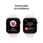 Hliníkové puzdro Apple Watch Series 10 GPS 46 mm Rose Gold so športovým remienkom Light Blush - M/L (MWWU3QC/A)