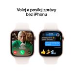Hliníkové puzdro Apple Watch Series 10 GPS + Cellular 46 mm Rose Gold so športovým remienkom Light Blush - S/M (MWY63QC/A)