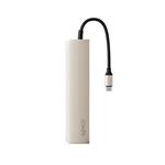 Hliníkový rozbočovač Epico 6v1 | 100W USB-C PD | hviezdne biely