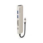 Hliníkový rozbočovač Epico 6v1 | 100W USB-C PD | hviezdne biely