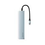 Hliníkový rozbočovač Epico 6v1 | 100W USB-C PD | modrá
