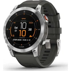 HOD GPS Garmin epix™ (Gen 2) – Standard Edition | 47 mm, Silver/Gray Band