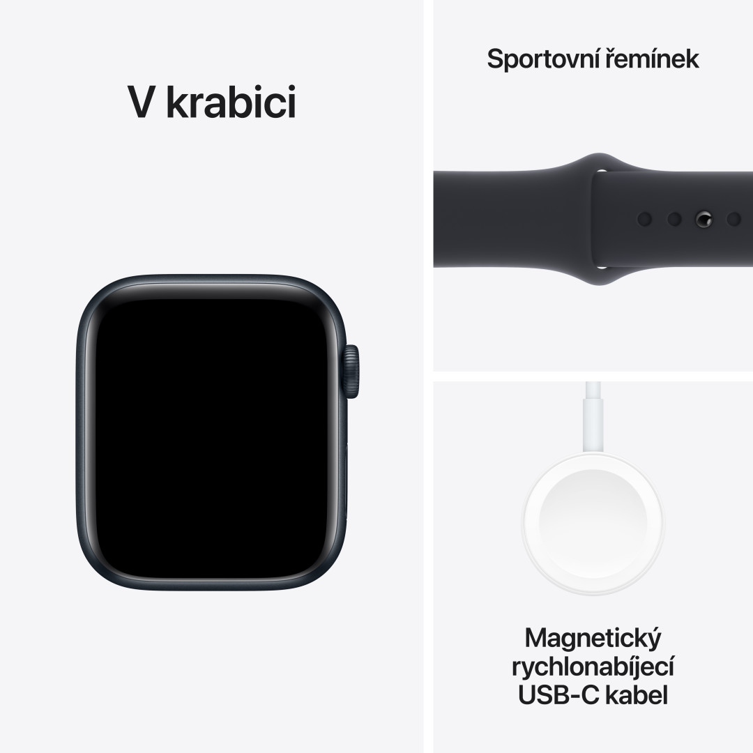 HOD GPS MTP Apple Watch SE 44 mm Dark Ink Aluminum so športovým remienkom Dark Ink - M/L