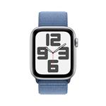 HOD GPS MTP Apple Watch SE 44mm Stříbrný hliník s ledově modrým provlékacím sportovním řemínkem