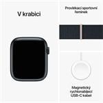 HOD GPS MTP Apple Watch Series 9 45mm Temně inkoustový hliník s temně inkoustovým sportovním řemínkem - M/L