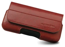 Horizontální pouzdro Redpoint Sarif se zavíráním, PU kůže, velikost L, hnědé