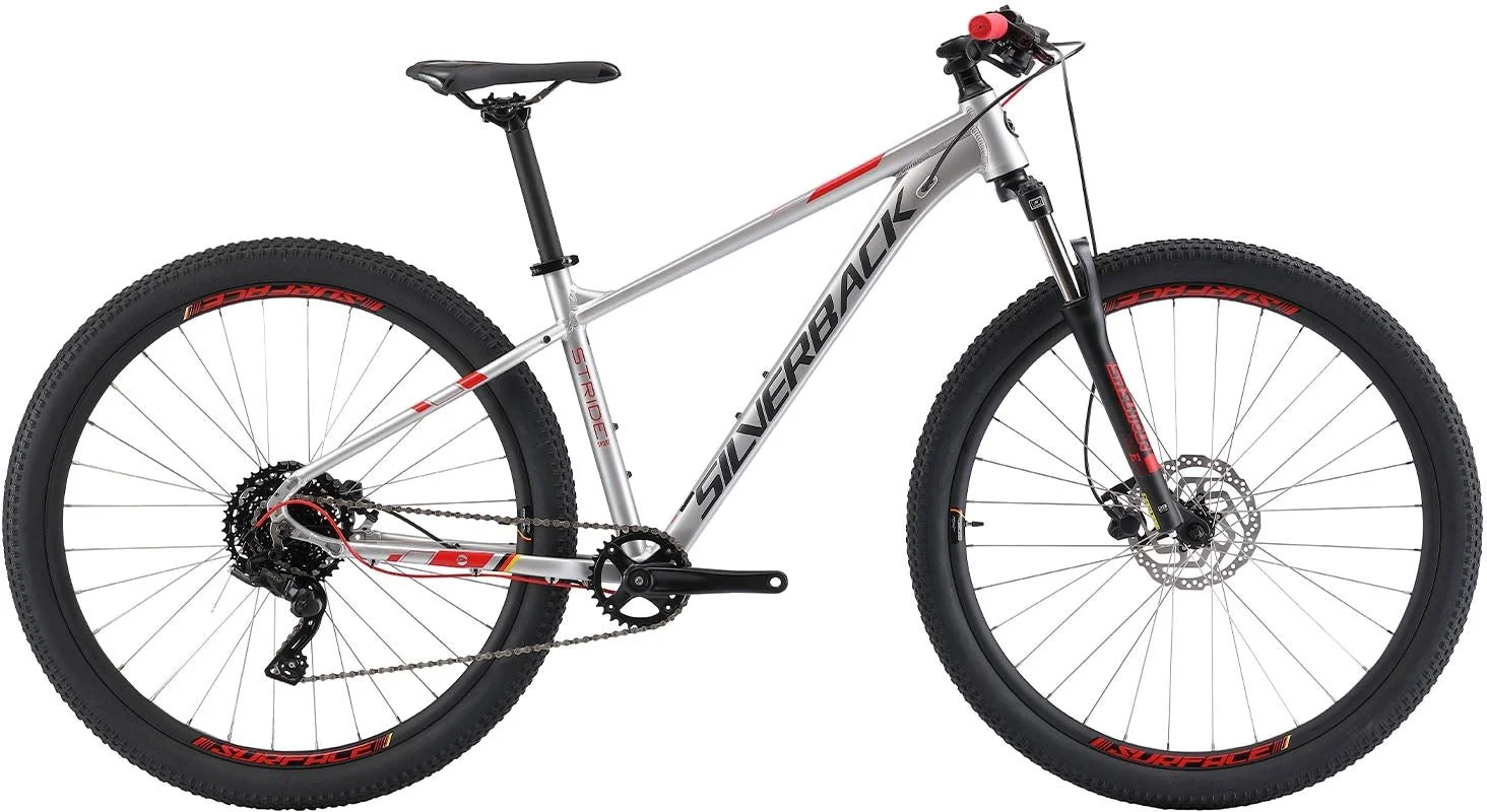 Horské kolo SILVERBACK Stride Sport Silver / Red - 16,5"/M