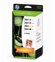 HP 364 Azurová/purpurová/žlutá/černá Kombinovaná sada J3M82A