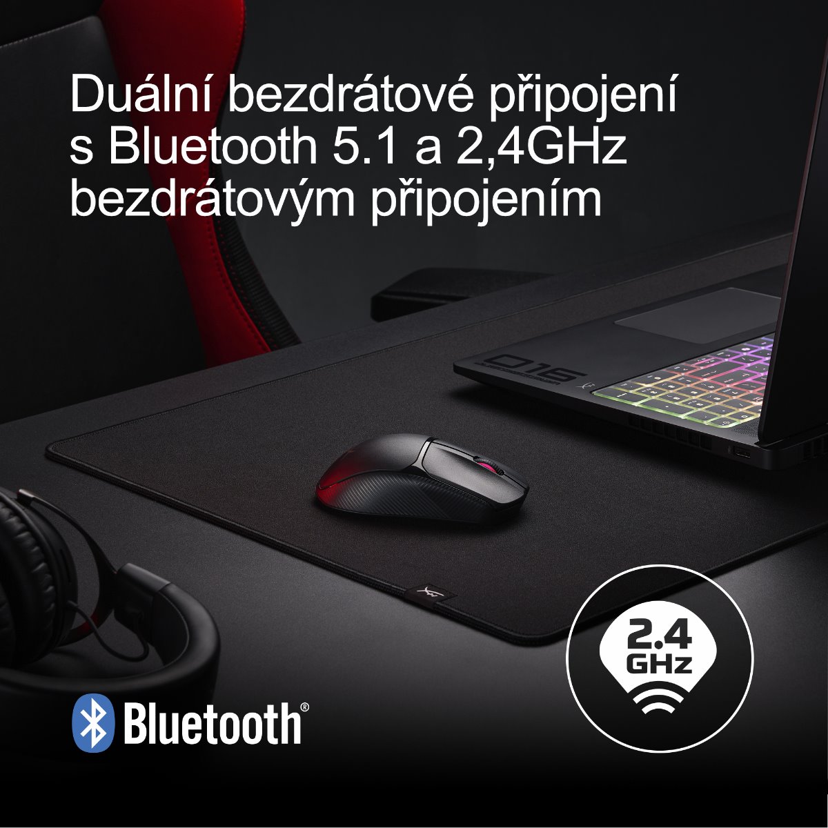 HP HyperX Pulsefire Fuse – Herní myš (černá)
