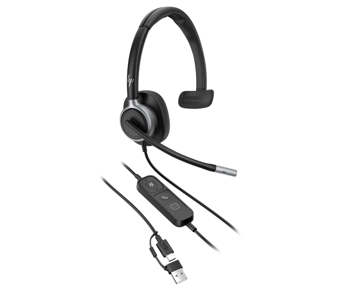 HP Poly Mission 615 Monaural USB Wired Headset WW