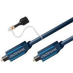 HQ Optický kabel Toslink TOS male - TOS male, s redukcí na 3.5mm, 1m CLICK70366 - Kabely + redukce