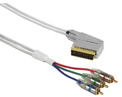 HT GC White stream scart vidlice - 3 x cinch vidlice YUV-kabel