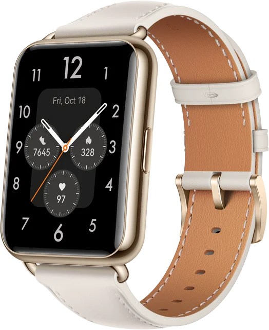 Huawei Watch Fit 2 Classic Moon White + Moon White Leather Strap