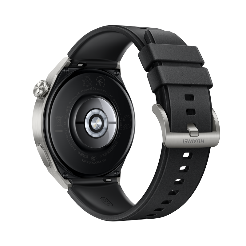Huawei Watch GT3 Pro 46 mm, Light Titanium Case + Black Fluoroelastomer Strap