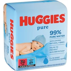 HUGGIES® Pure 3 x 56 ks vlhčených obrúskov