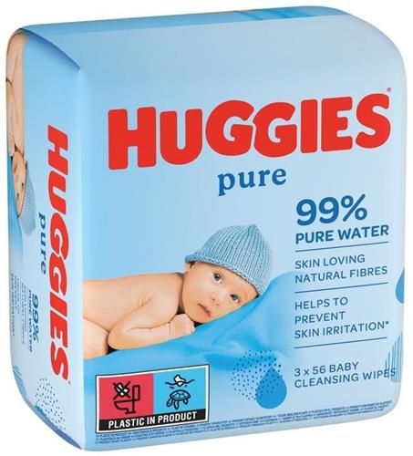 HUGGIES® Pure 3 x 56ks vlhčené ubrousky