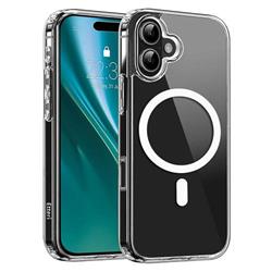 Hybridné TPU puzdro Etteri Mag pre iPhone 16 transparentné