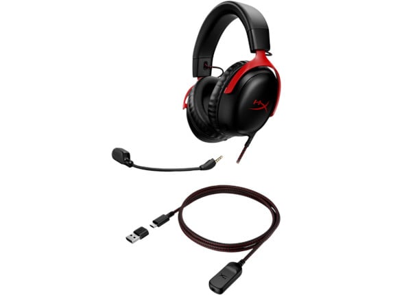HyperX Cloud III/ANC/Jack/Černá-červená