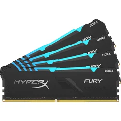 HyperX FURY DDR4 32GB (Kit 4x8GB) 2400MHz CL15 SR x8 RGB HX424C15FB3AK4/32 - Paměťové moduly