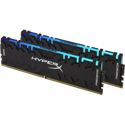 HyperX Predator DDR4 16GB (Kit 2x8GB) 16GB 3200MHz CL16 DIMM 1.35V, RGB chladič HX432C16PB3AK2/16 - Paměťové moduly