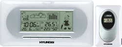 Hyundai Meteostanice WSC 1918 GW bílá, velký LCD, čas řízený rádiem