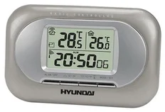 Hyundai Meteostanice WSC 1925GR, šedá, hodiny, kalendář, venkovní čidlo