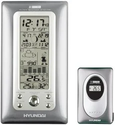 Hyundai Meteostanice WSC1908 GGR šedá , velký LCD
