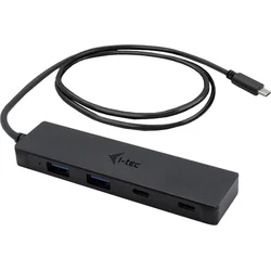 i-tec USB-C Metal HUB 2x USB 3.0 + 2x USB-C, 85cm kabel