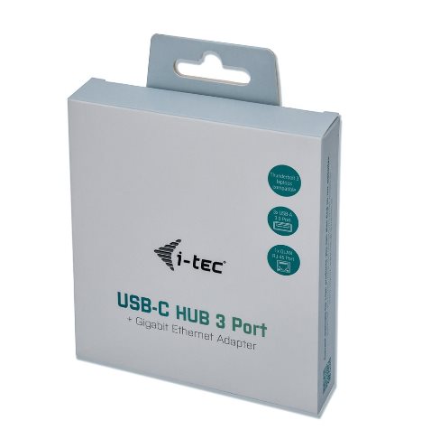 i-tec USB-C Metal HUB 3 Port + Gigabit Ethernet C31METALG3HUB