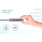 i-tec USB-C nabíjací kovový HUB so 7 portami