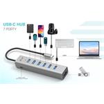i-tec USB-C nabíjací kovový HUB so 7 portami