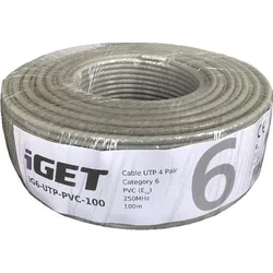 iGET Sieťový kábel CAT6 UTP PVC Eca 100m/role (84005021)