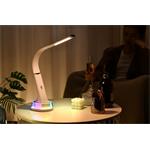IMMAX LED stolní lampička CORELLA bílá + zlaté prvky