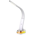 IMMAX LED stolní lampička CORELLA bílá + zlaté prvky