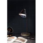 IMMAX LED stolová lampa FINCH hnedá + zlaté prvky