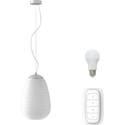 Immax NEO COCONO závesný luster biele sklo 24x34cm vrátane Smart zdroj E27 RGBW Zigbee 3.0 07066L