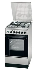 INDESIT Sporák plynový+ Multifunkční trouba K3G55S(X)/CZ, gril, 5 programů, display