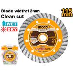 Ingco DMD031151 Rezný kotúč, diamantový kotúč 115 x 1 mm