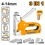 Ingco HSG1405 Pištoľ na sponky kovové 3v1, 4-14 mm, / U-spony a klince
