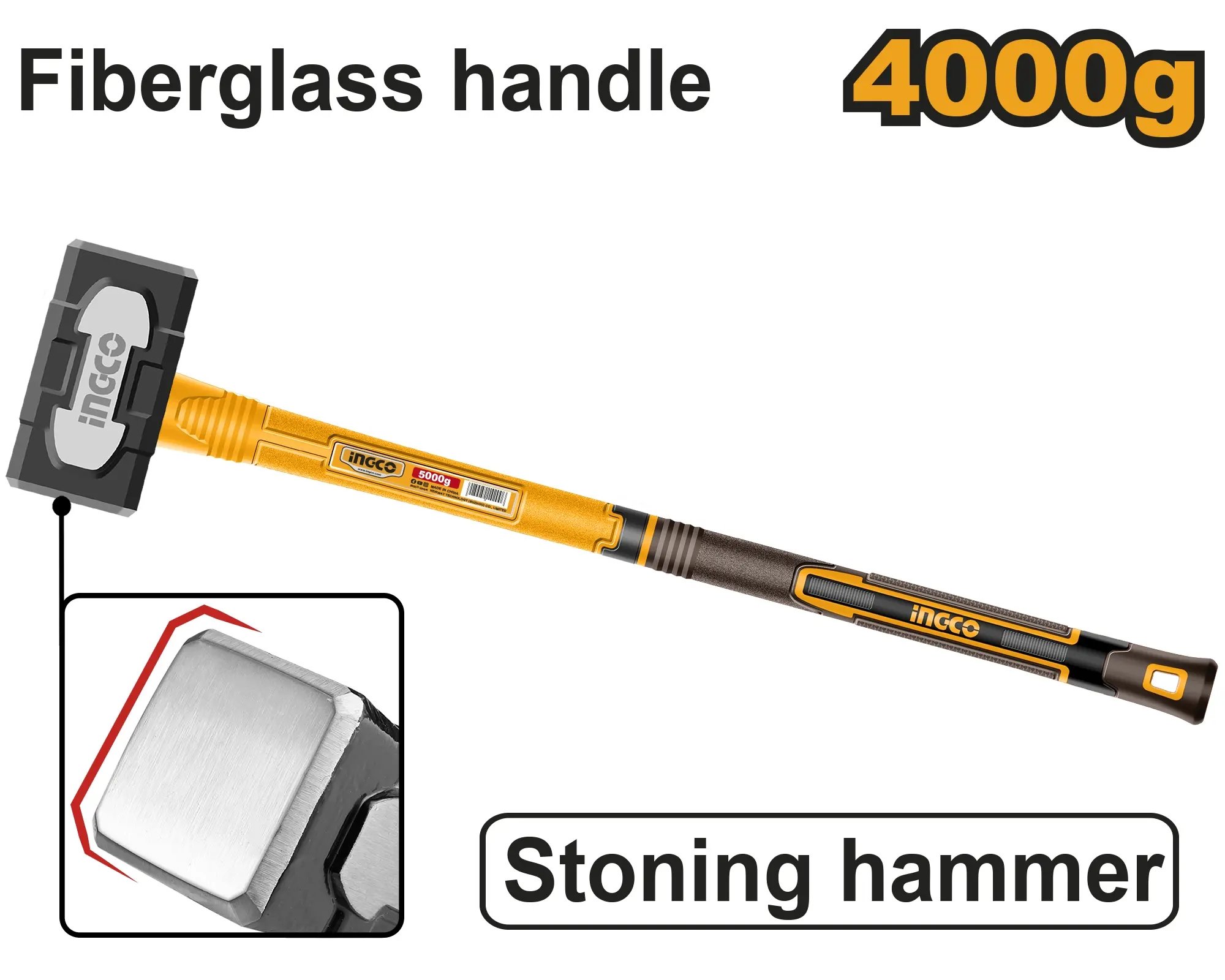 Ingco Kladivo kamenické 4000g