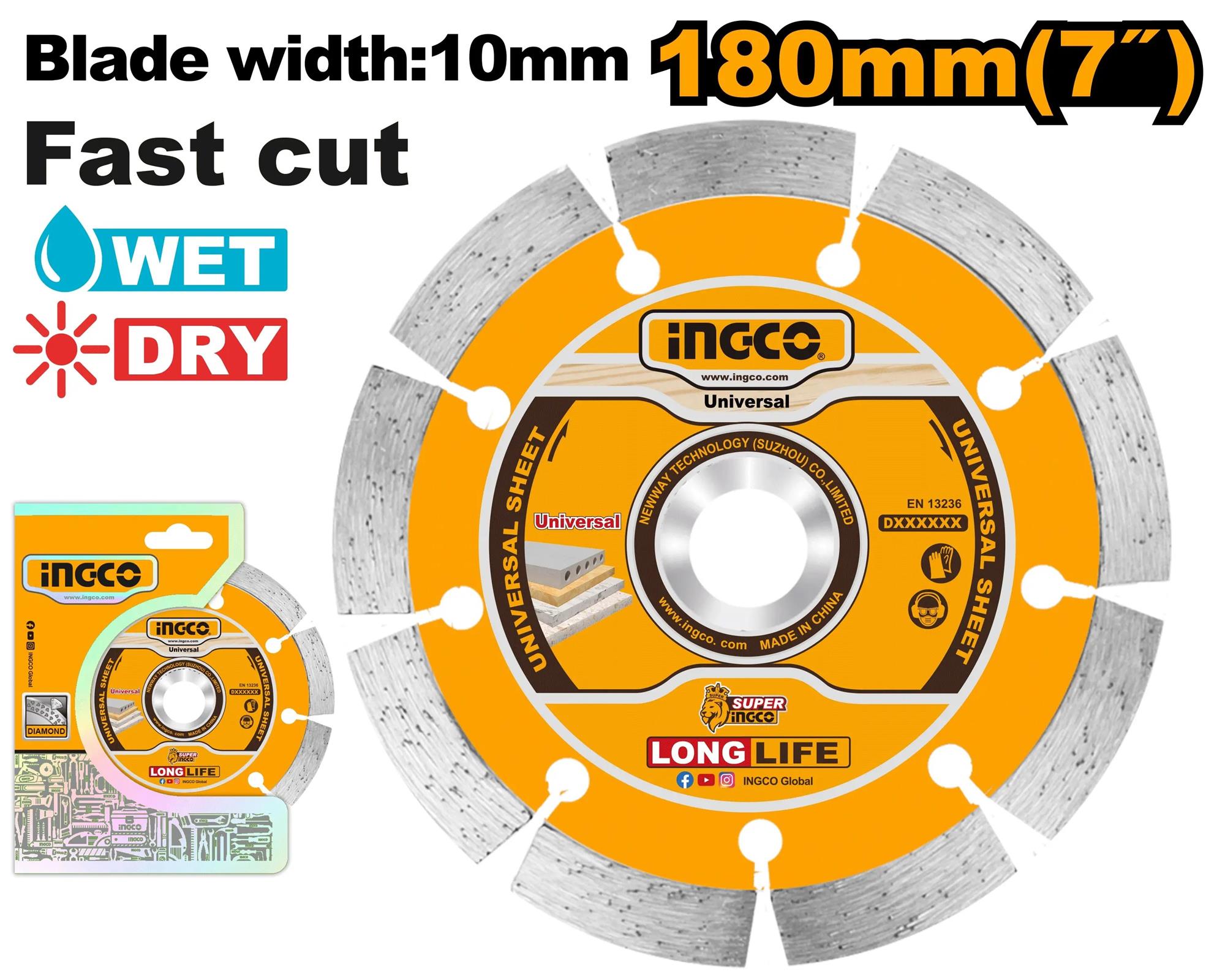 Ingco kotouč diamantový 180 x 10 mm