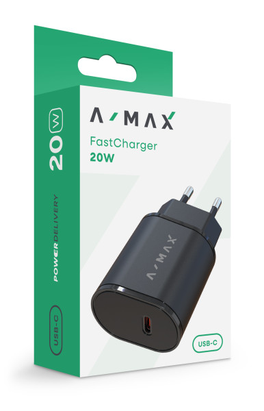 Inteligentná nabíjačka Aligator A-MAX Power Delivery 20 W USB-C, biela